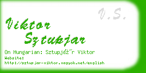 viktor sztupjar business card